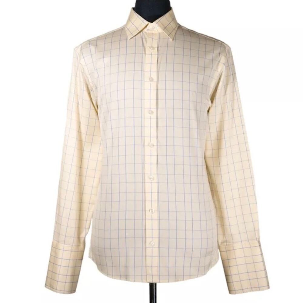 Charles Tyrwhitt Shirt Mens 18/38 Yellow Non Iron Classic Fit Button Down 2XL